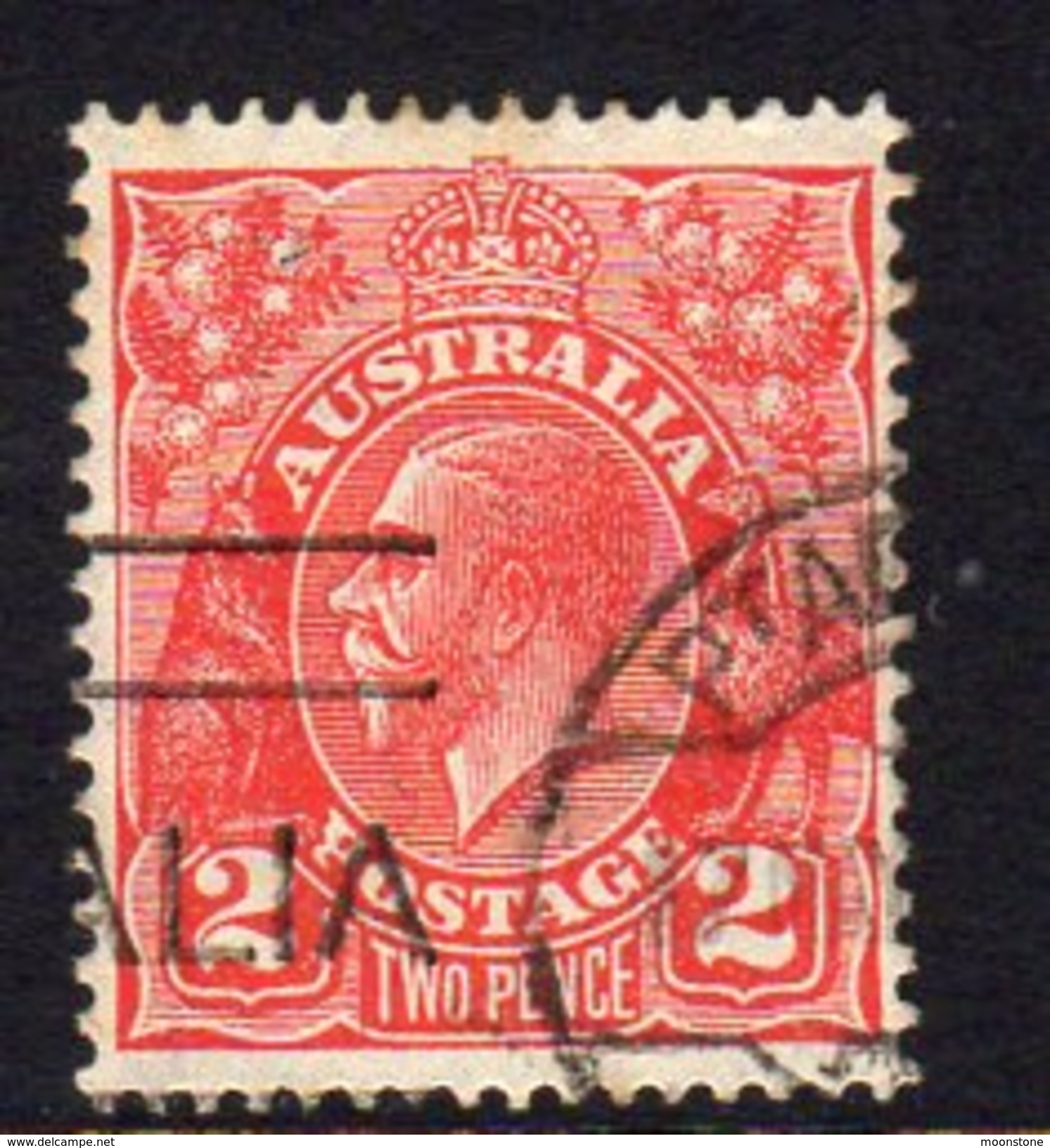 Australia 1931-6 2d Golden Scarlet GV Head, Wmk. 15, Used (SG127) - Used Stamps
