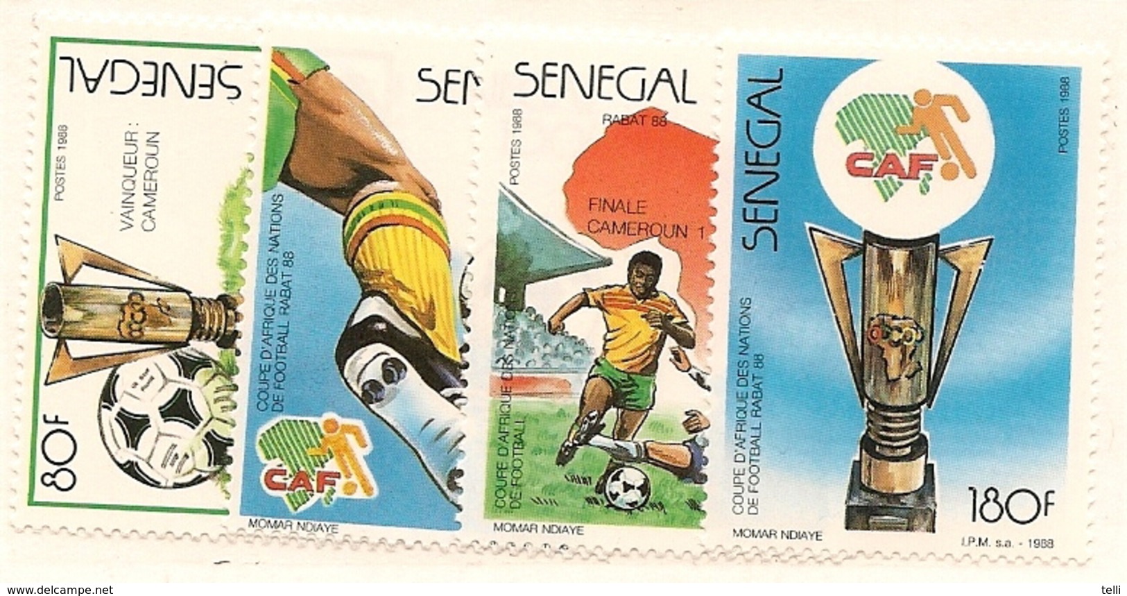 SÉNÉGAL Scott 775-778 Yvert 758-761 (4) ** 1988 Cote 4,75$ - Sénégal (1960-...)