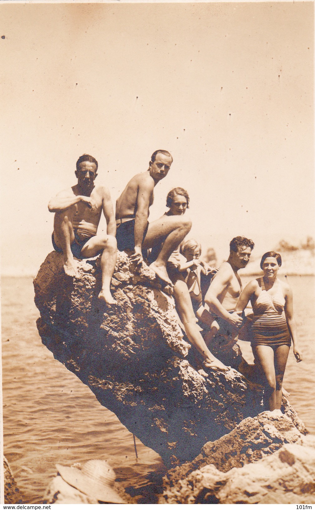 CROATIA - DALMATIA 1937_People On The Beach_Menschen Am Strand_original Photo - Fotografía