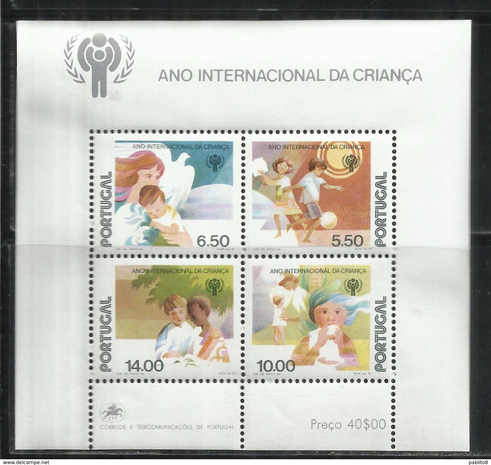 PORTOGALLO PORTUGAL 1979 ANNO DEL FANCIULLO CHILD YEAR BLOCK SHEET BLOCCO FOGLIETTO BLOCK FEUILLET MNH - Blocks & Kleinbögen