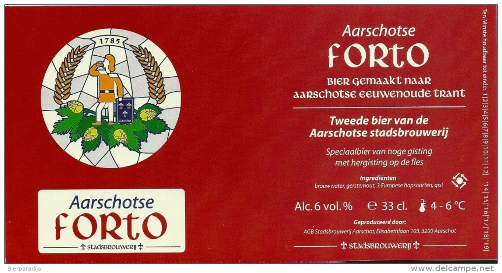 Aarschotse Forto  - Glanzend  33 Cl - Bière