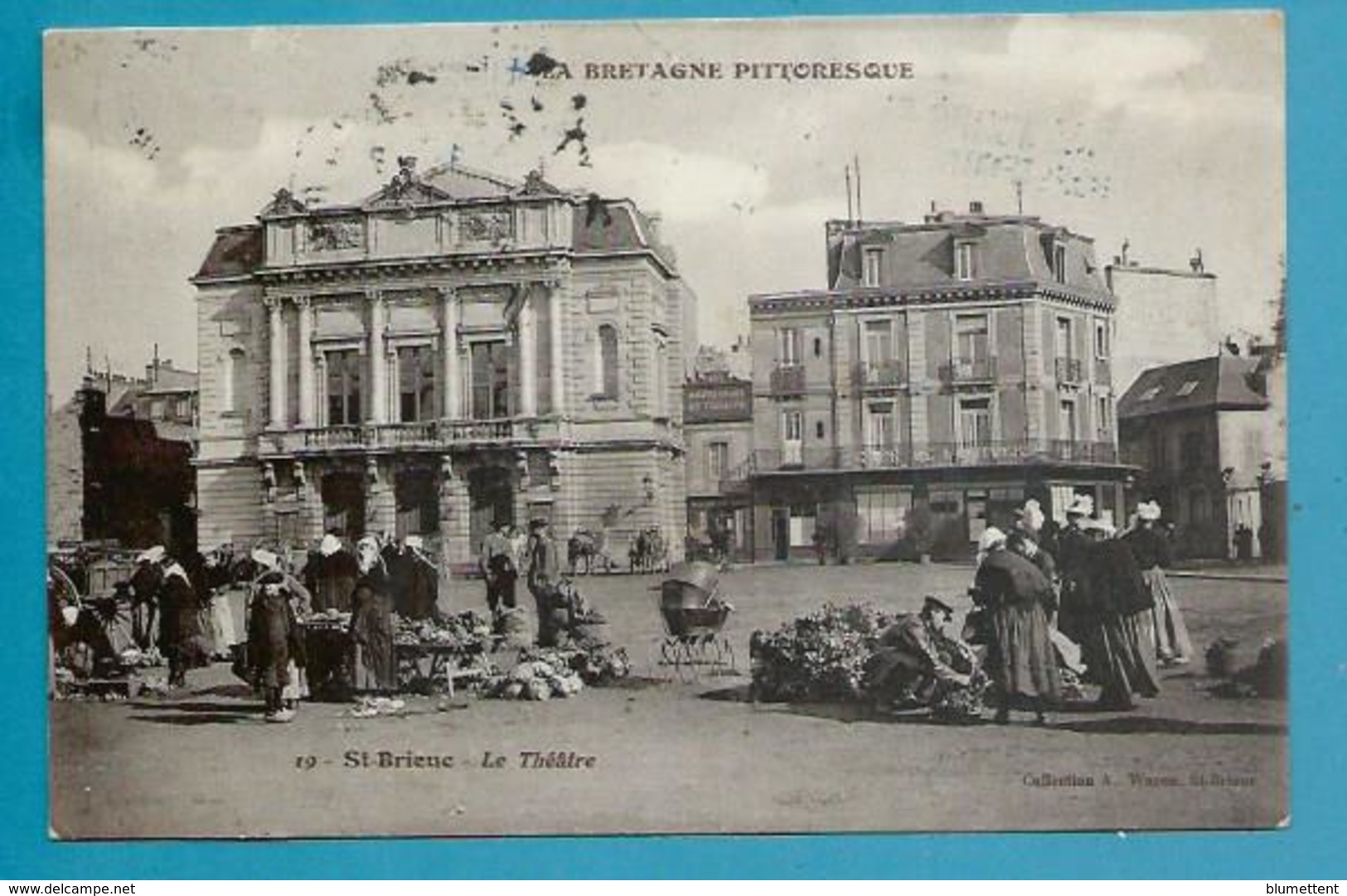 CPA Métier Marchands Ambulants Le Marché Le Théâtre SAINT-BRIEUC 22 - Saint-Brieuc