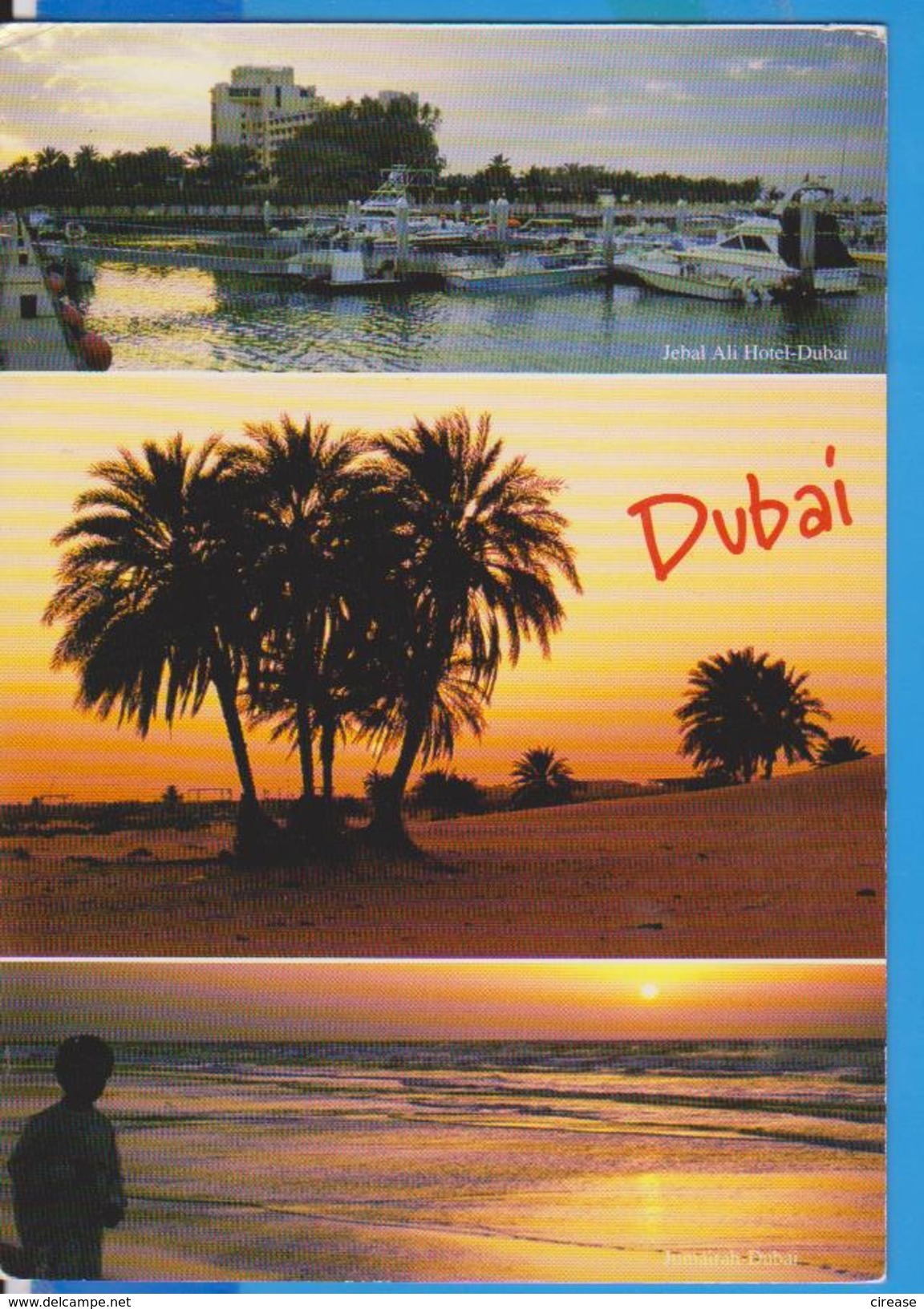 DUBAI UAE UNITED ARAB EMIRATES POSTCARD + STAMPS - Emirats Arabes Unis