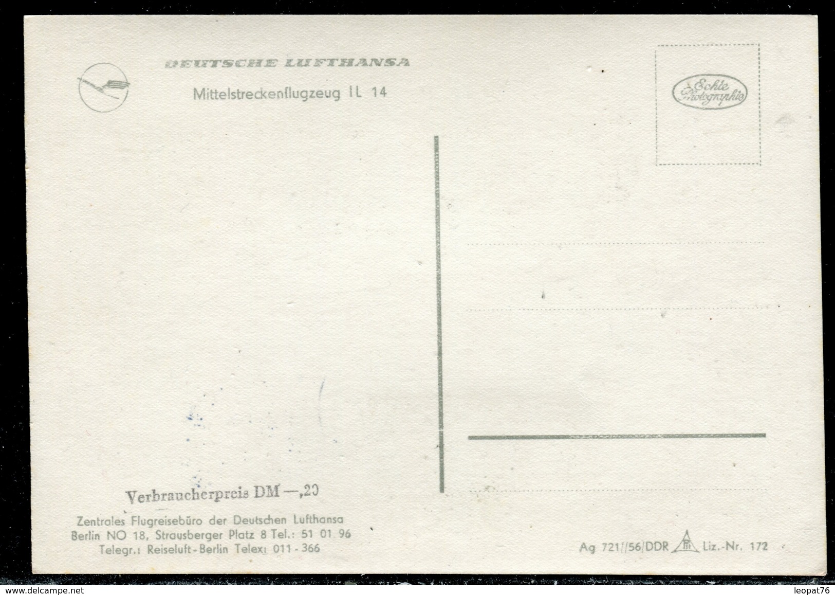 Allemagne - Carte Maximum 1957 , Avion , Lufthansa - Maximumkarten (MC)