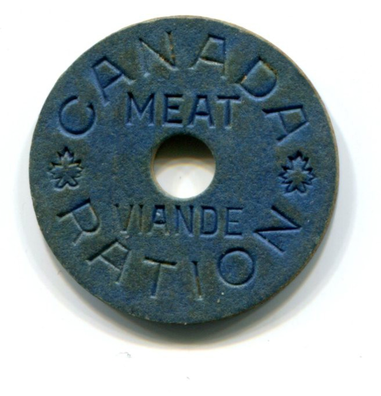 Canada WWII Meat Ration Token - Monetary /of Necessity