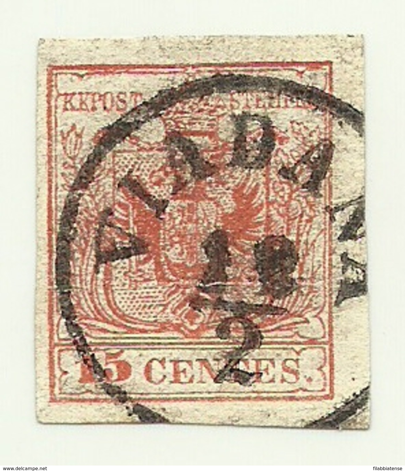 1850 - Italia - Antichi Stati - Lombardo Veneto 6 Stemma-, - Lombardy-Venetia