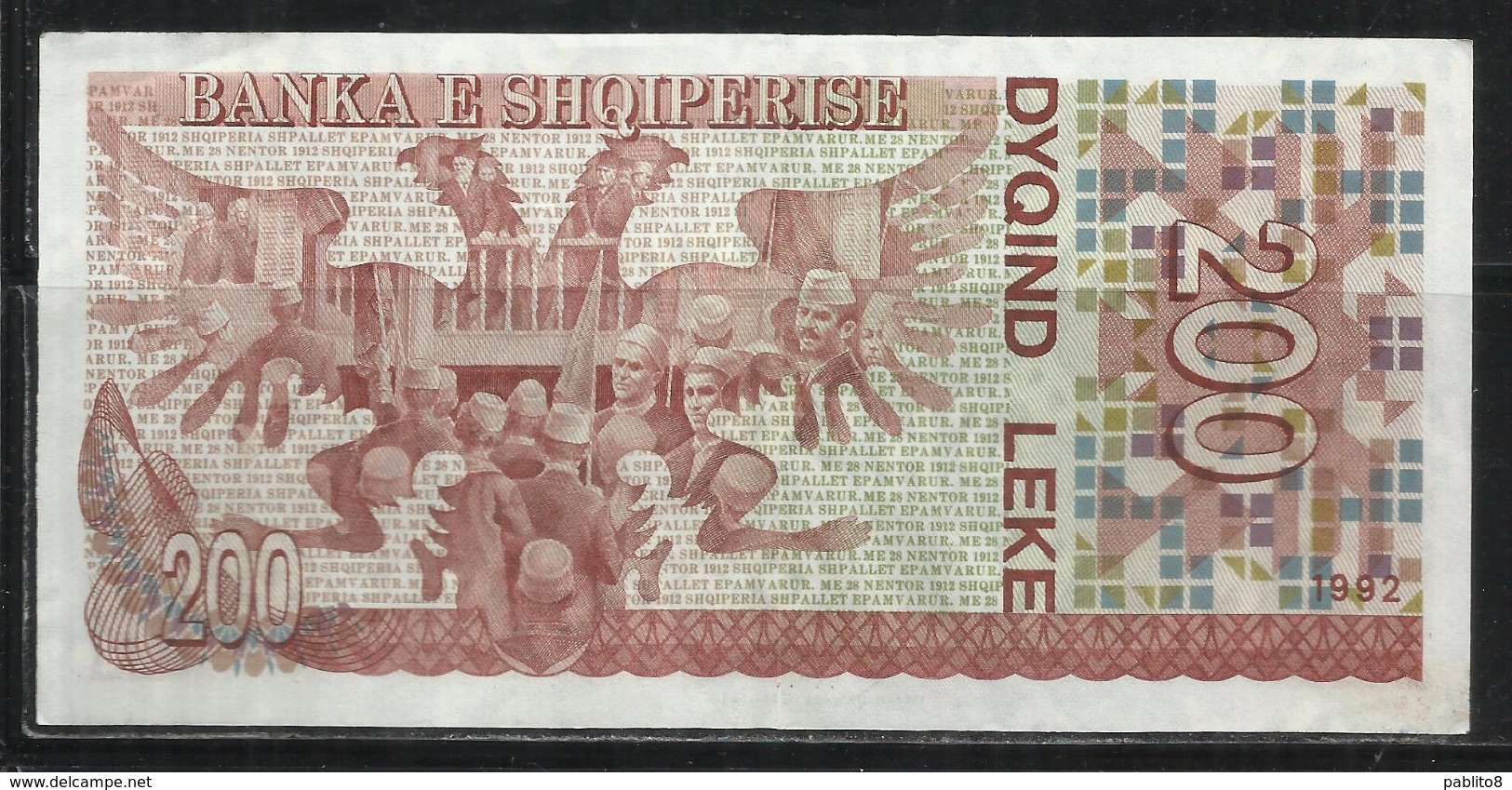 ALBANIA 1992 BANCONOTA BANKNOTE BILLET LEKE 200 LEK - Albania