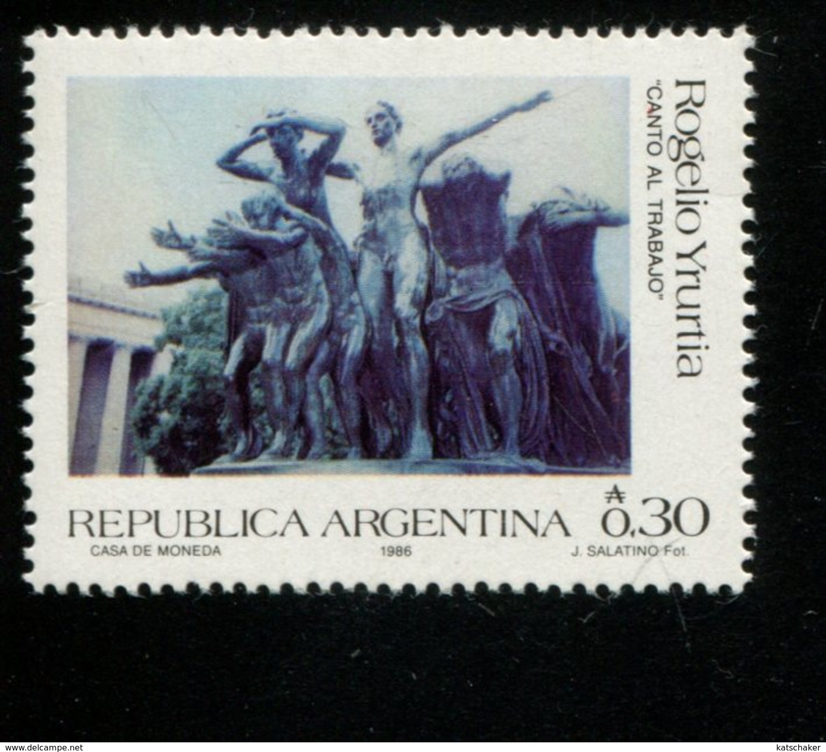 423939992 ARGENTINIE DB 1986 POSTFRIS MINTNEVER HINGED POSTFRIS NEUF YVERT 1535 - Neufs