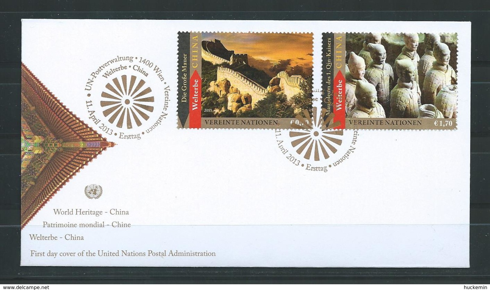 UNO Wien 2013 FDC Welterbe China - FDC