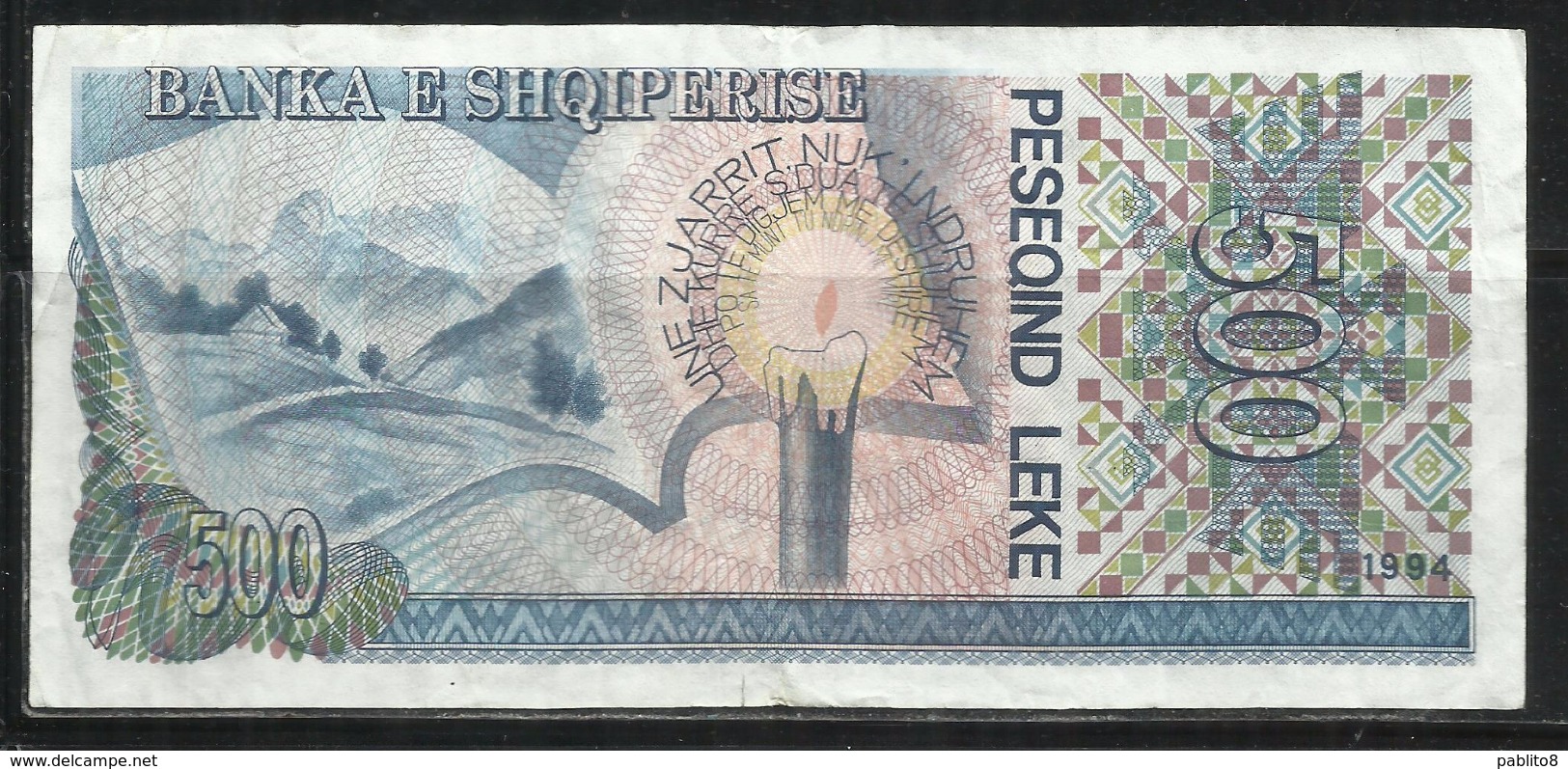 ALBANIA 1994 BANCONOTA BANKNOTE BILLET LEKE 500 LEK - Albanien