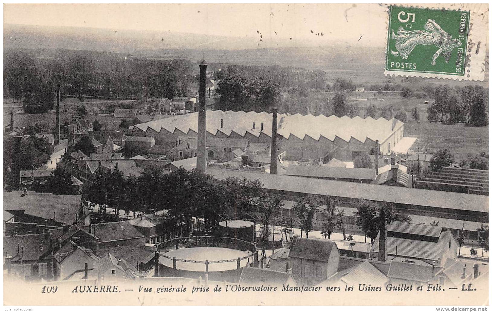 Auxerre        89       Vue Vers L'usine Guillet       (voir Scan) - Auxerre