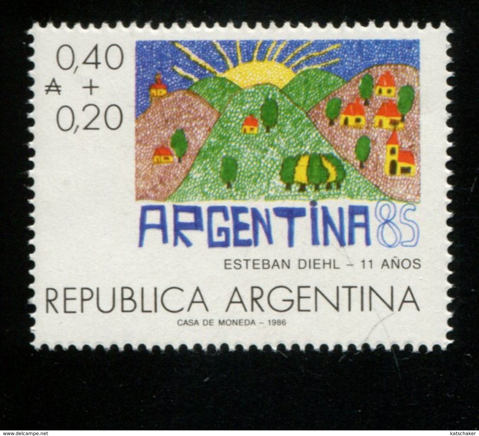 423943667 ARGENTINIE DB 1986 POSTFRIS MINTNEVER HINGED POSTFRIS NEUF YVERT 1546 - Neufs