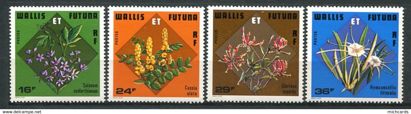 187 WALLIS Et FUTUNA 1978 - Yvert 213/16 - Fleur - Neuf ** (MNH) Sans Trace De Charniere - Neufs