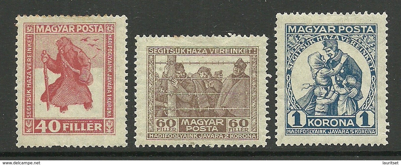 HUNGARY Ungarn 1920 Michel 312 - 314 * - Unused Stamps