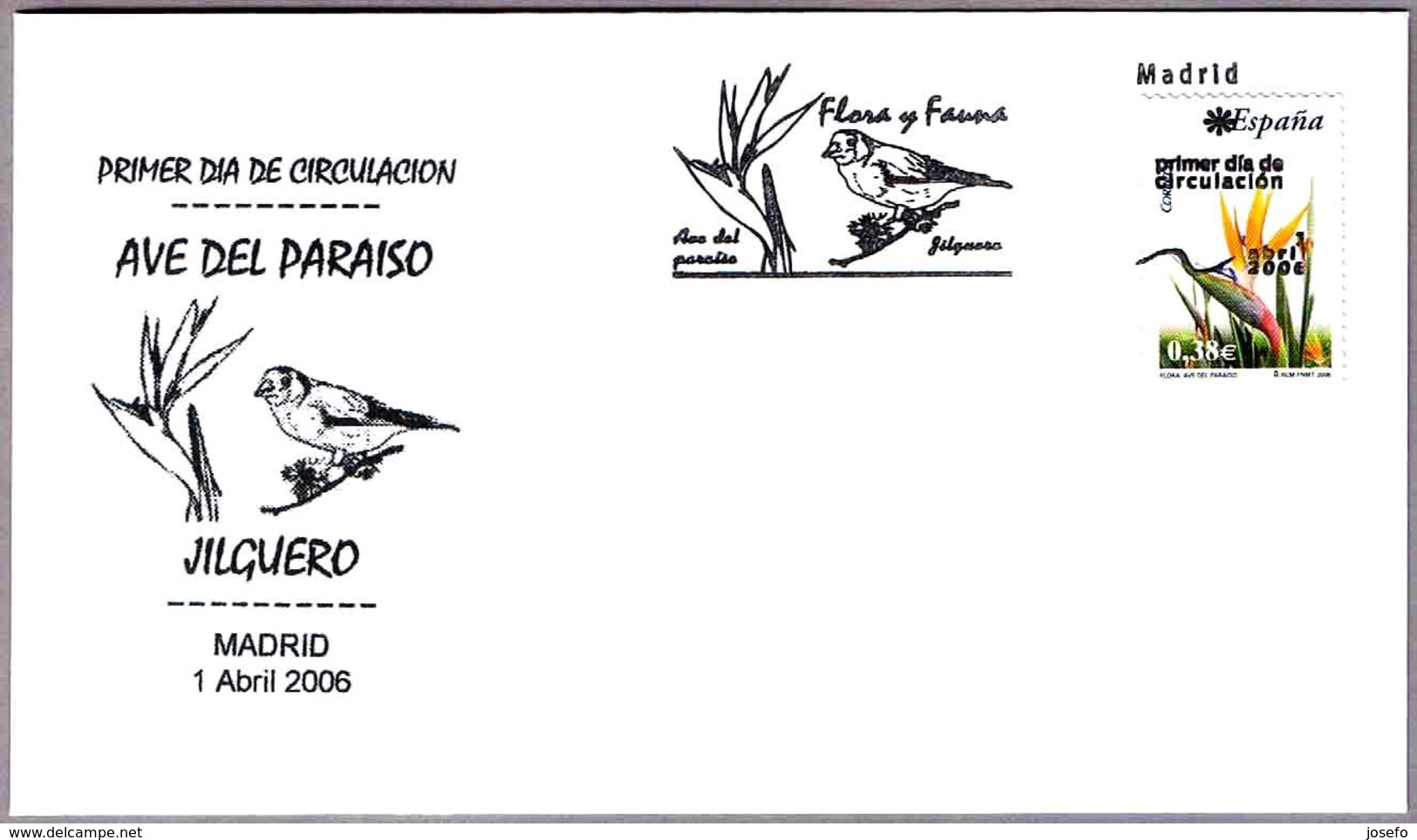 AVE DEL PARAISO - BIRD OF PARADISE. Strelitzia Reginae. SPD/FDC Madrid 2006 - Other & Unclassified