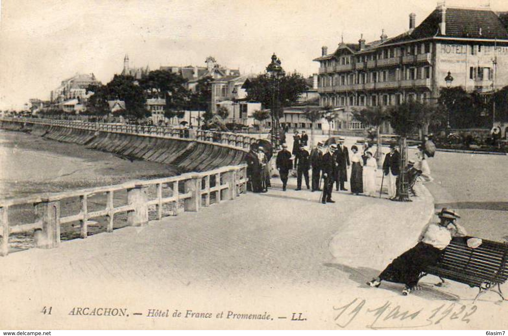 CPA - ARCACHON (33) - Aspect De L'Hôtel De France En 1922 - Arcachon