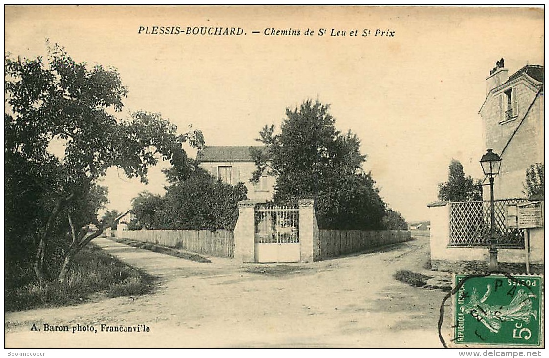 95  PLESSIS BOUCHARD  CHEMINS DE ST LEU ET ST PRIX - Le Plessis Bouchard