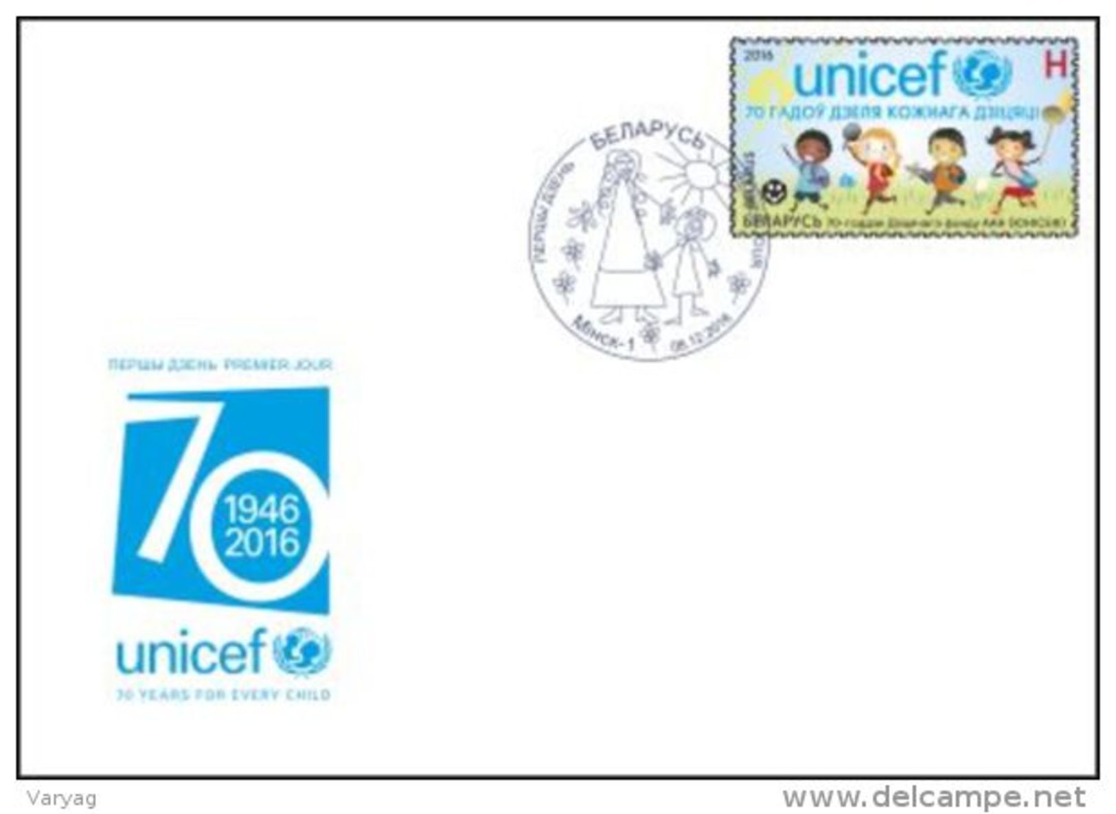 TH Belarus 2016 UNICEF 1v FDC - UNICEF