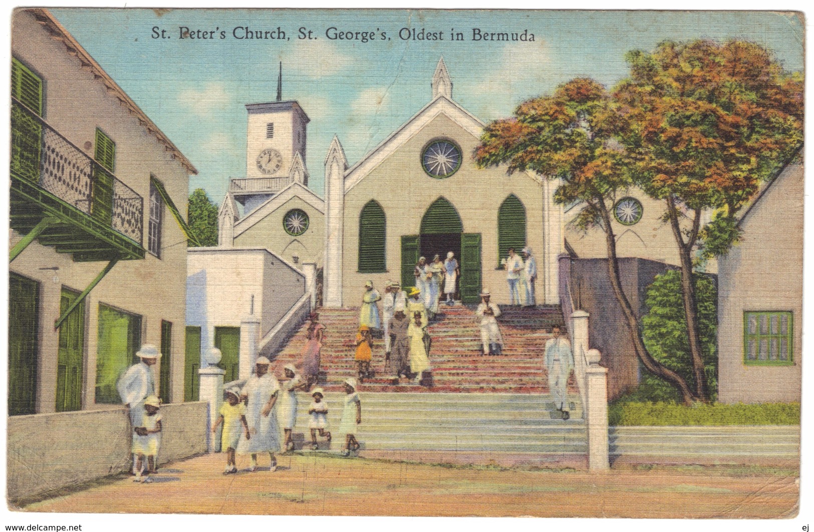 St Peter's Church, St George's, Oldest In Bermuda - Yankee Store & Bermuda Drug Co - Postmark 1941 - Other & Unclassified