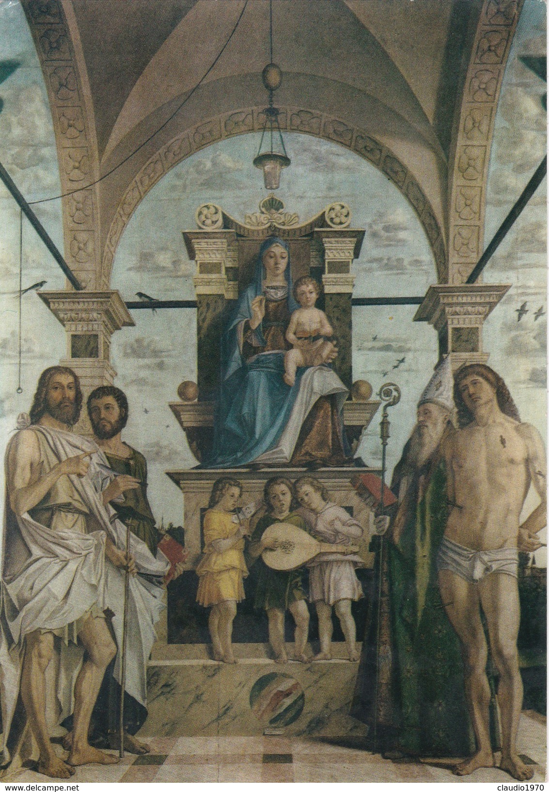 Cartolina Vicenza- Pinacoteca- La Vergine In Trono Col Bambino . - Ravenna