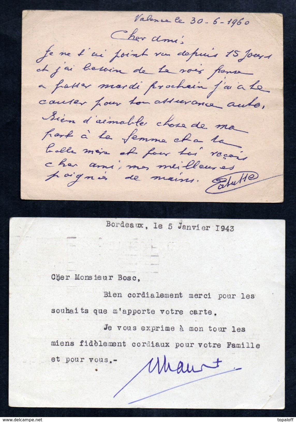 4 Entiers Postaux   Pétain Et Semeuse  1942 1943 1960 - Lots Et Collections : Entiers Et PAP