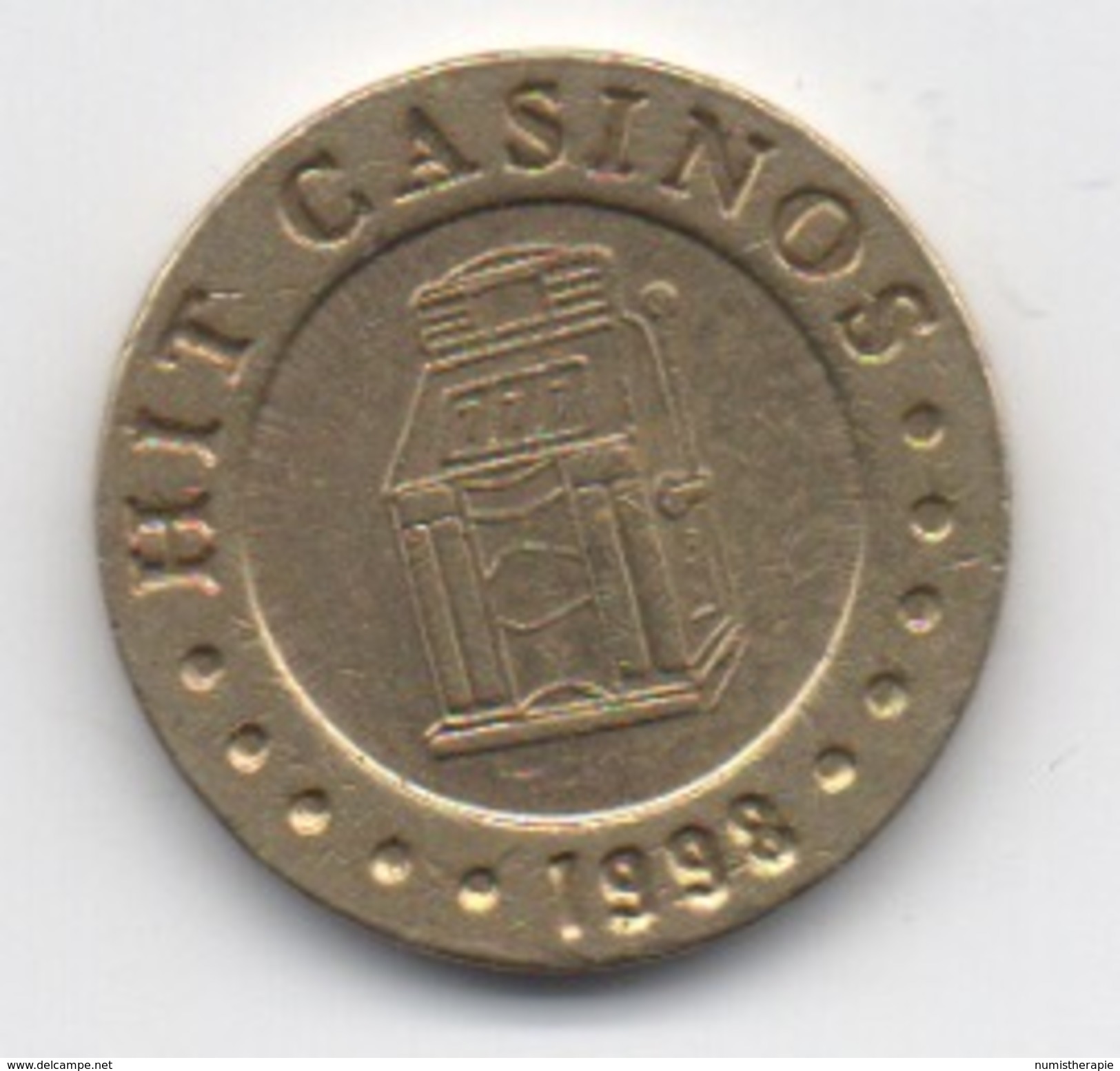 Jeton De Slot Machine à Sou : Hit Casinos 1998 Nova Gorica Slovénie (Diamètre 21 Mm) - Casino