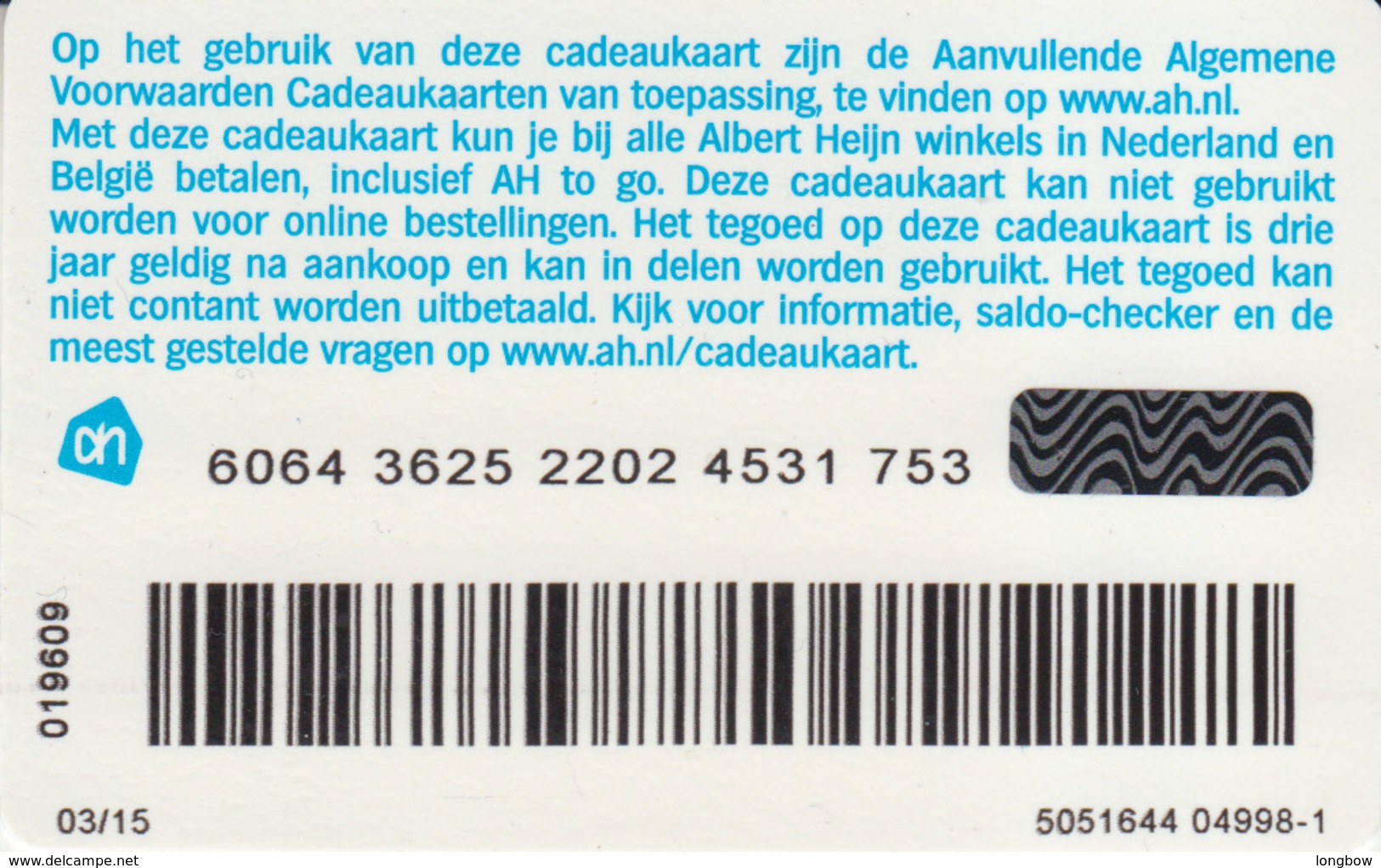 abortus over levenslang Gift Cards - Gift Card Holland Albert Heijn Cadeaukaart