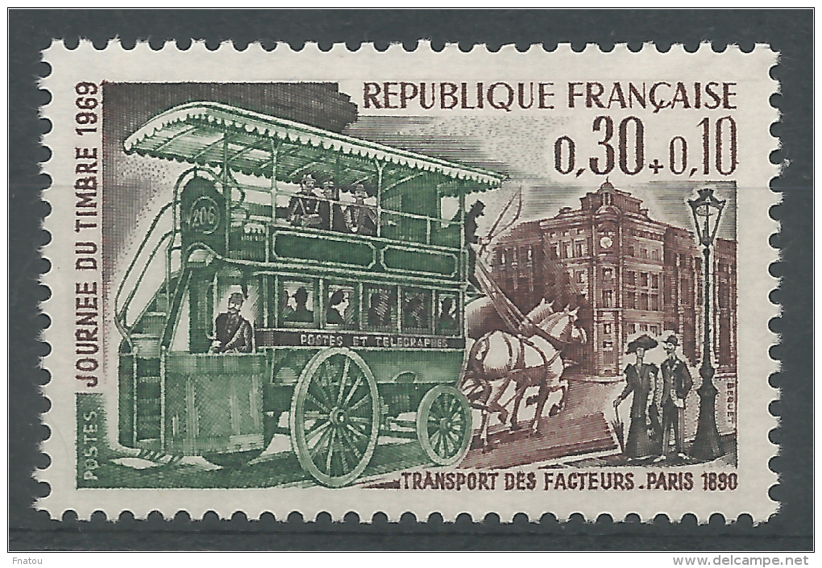 France, Stamp Day, 1969, MNH VF - Ongebruikt