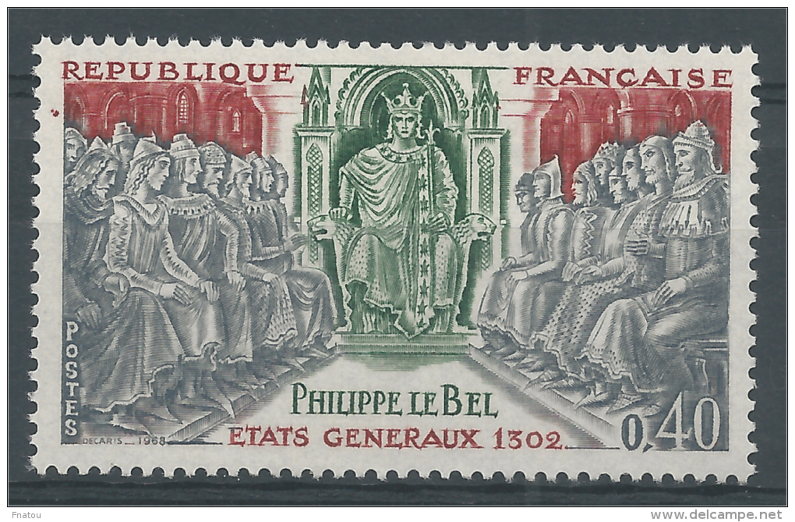 France, King Philip IV Of France (Philippe Le Bel), 1968, MNH VF - Neufs