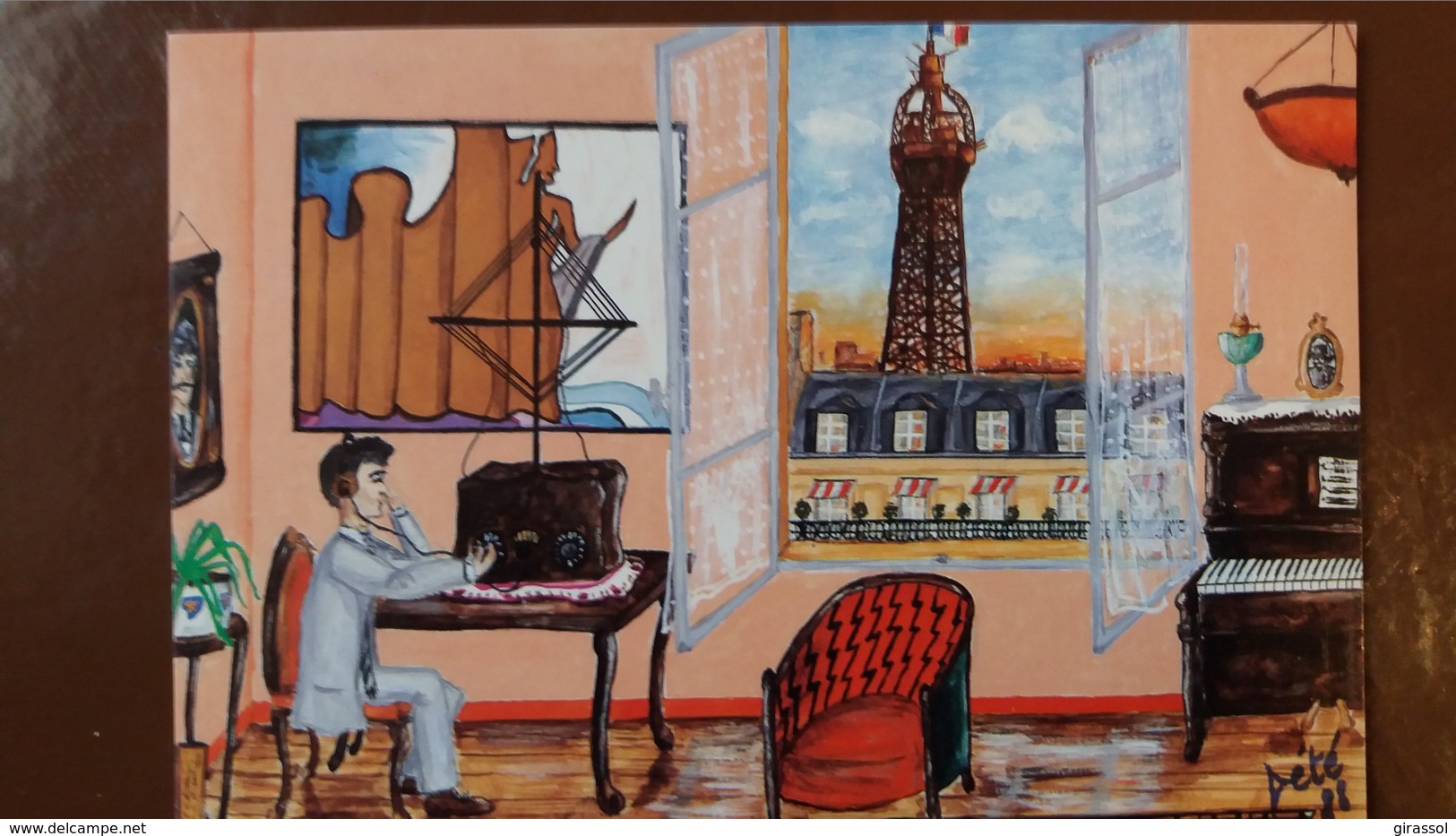 CPM CENTENAIRE TOUR EIFFEL PARIS LEVALLOIS PERRET 1889 1989 ILLUSTRATION DETE APPARTEMENT TELEGRAPHE - Tour Eiffel