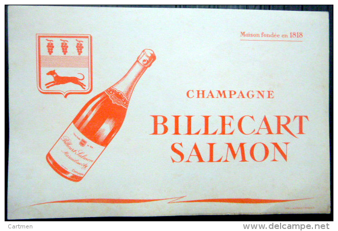 BUVARD  ANCIEN  CHAMPAGNE BILLECART SALMON  ALCOOL REIMS - Other & Unclassified