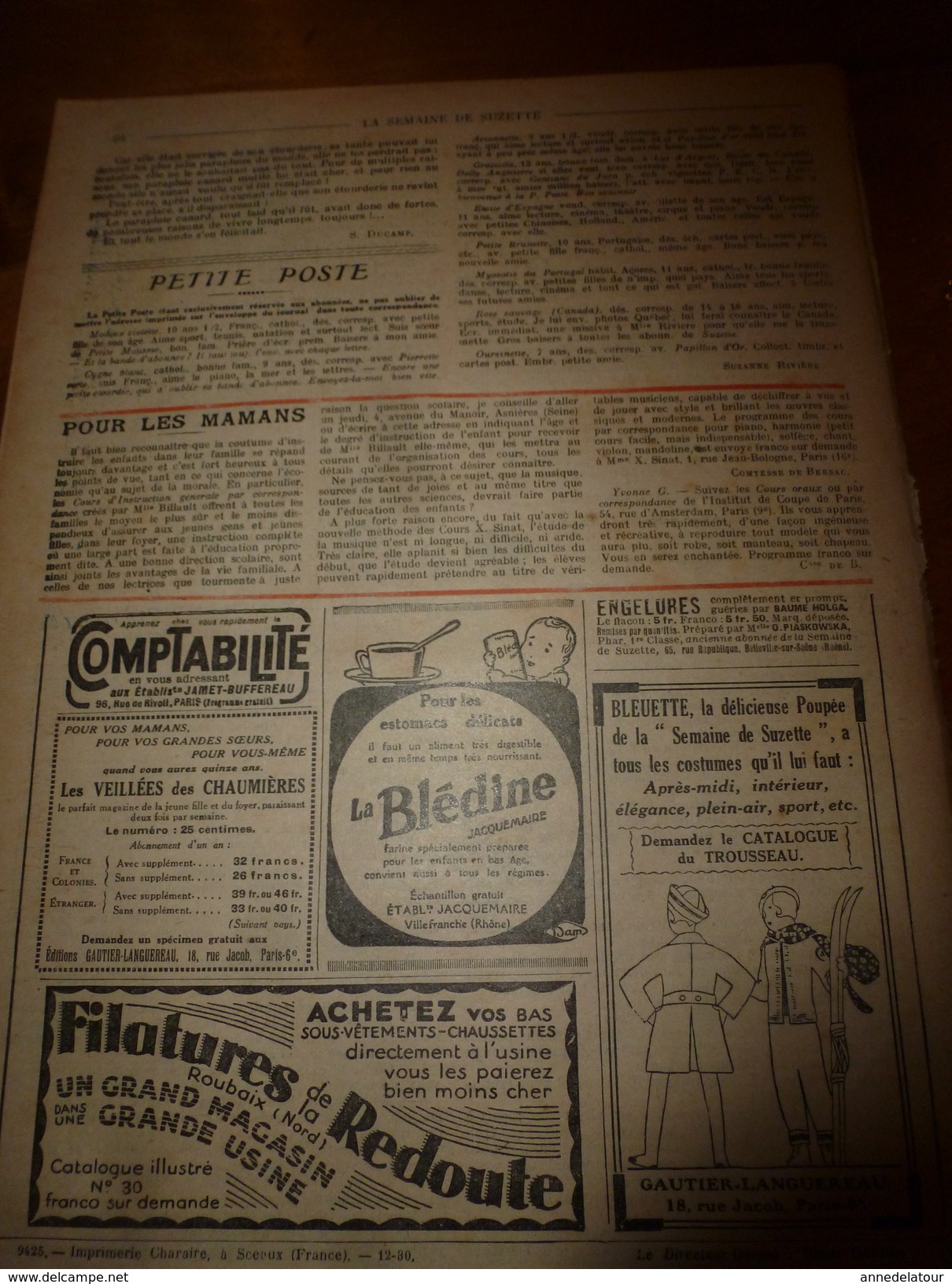 1931 LSDS  Bécassine Fait Du Scoutisme  (La Perle De La Collection); Etc - La Semaine De Suzette