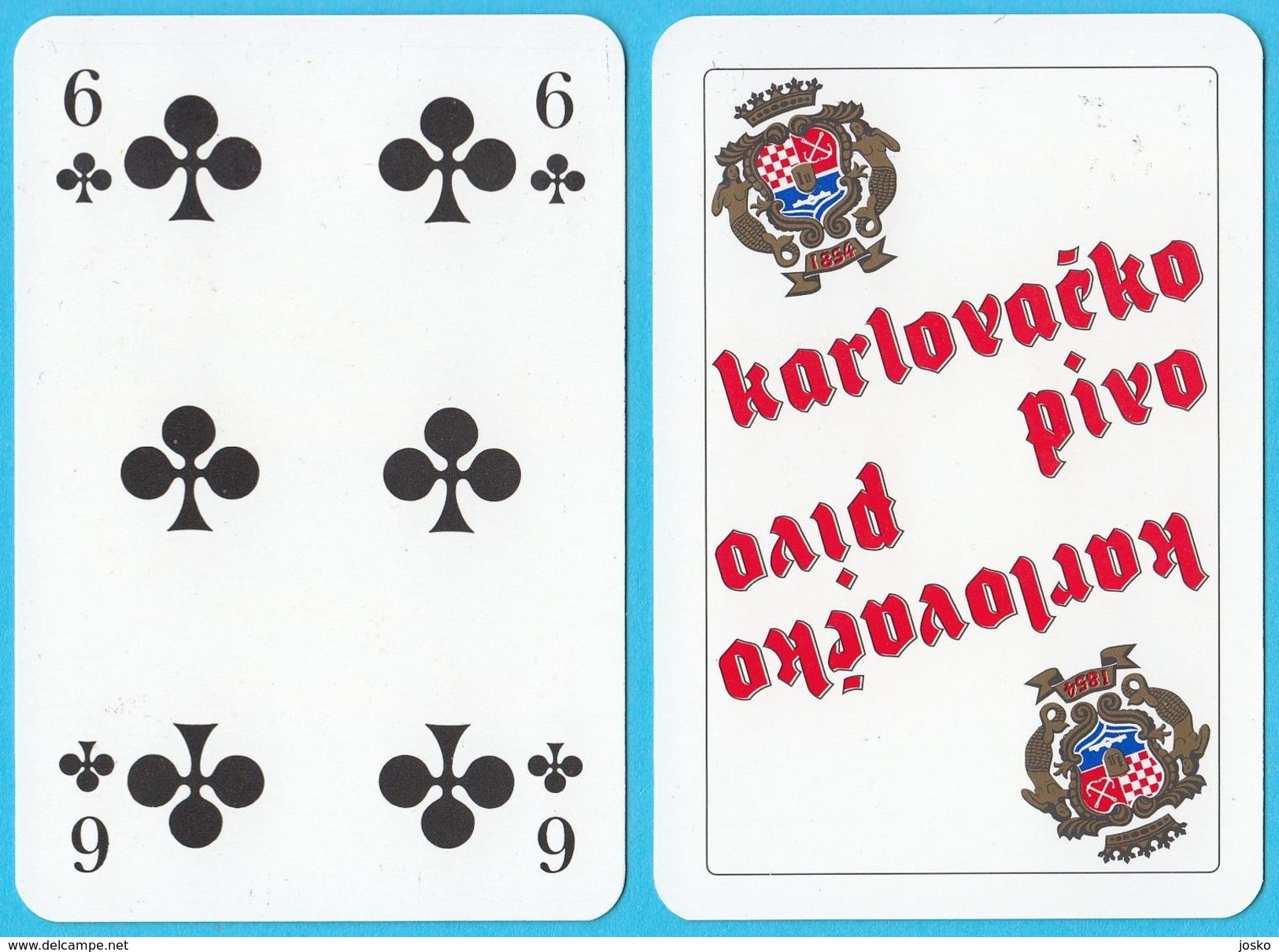 KARLOVACKO BEER - Single Card ( Croatian Famous Beer Brand ) * Poker Swap Playing Cards * Bière Bier Cerveza Birra - Playing Cards (classic)