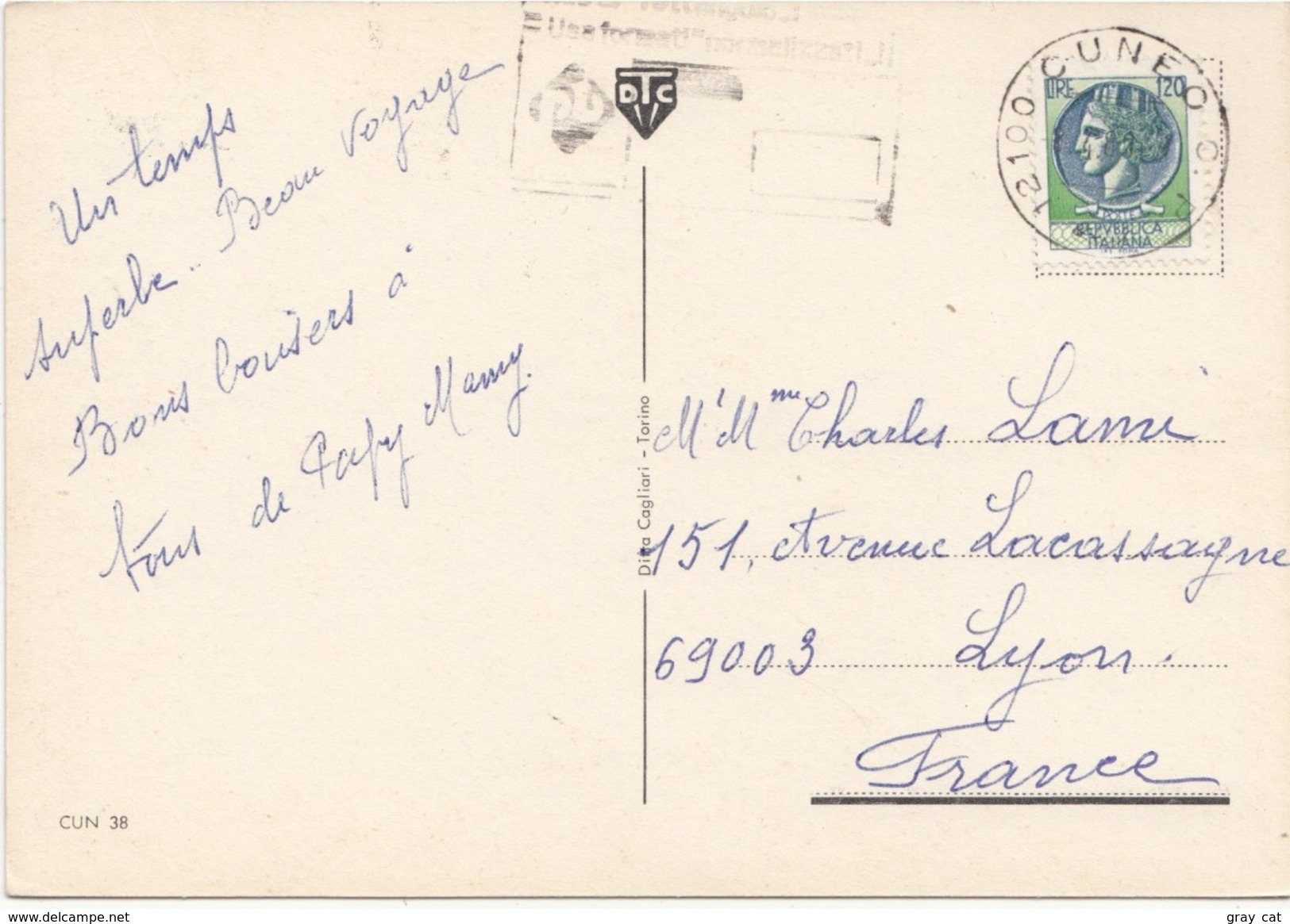 Italy, Saluti Da Cuneo, Used Postcard [19284] - Cuneo