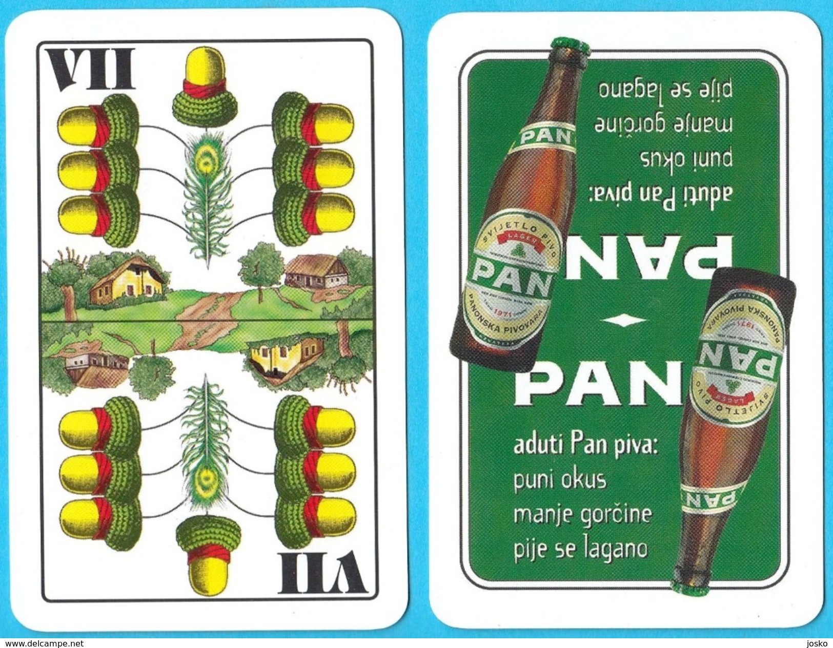 PAN BEER - Single Card ( Croatian Famous Beer Brand ) * Belot Swap Playing Cards * Bière Bier Cerveza Birra - Playing Cards (classic)