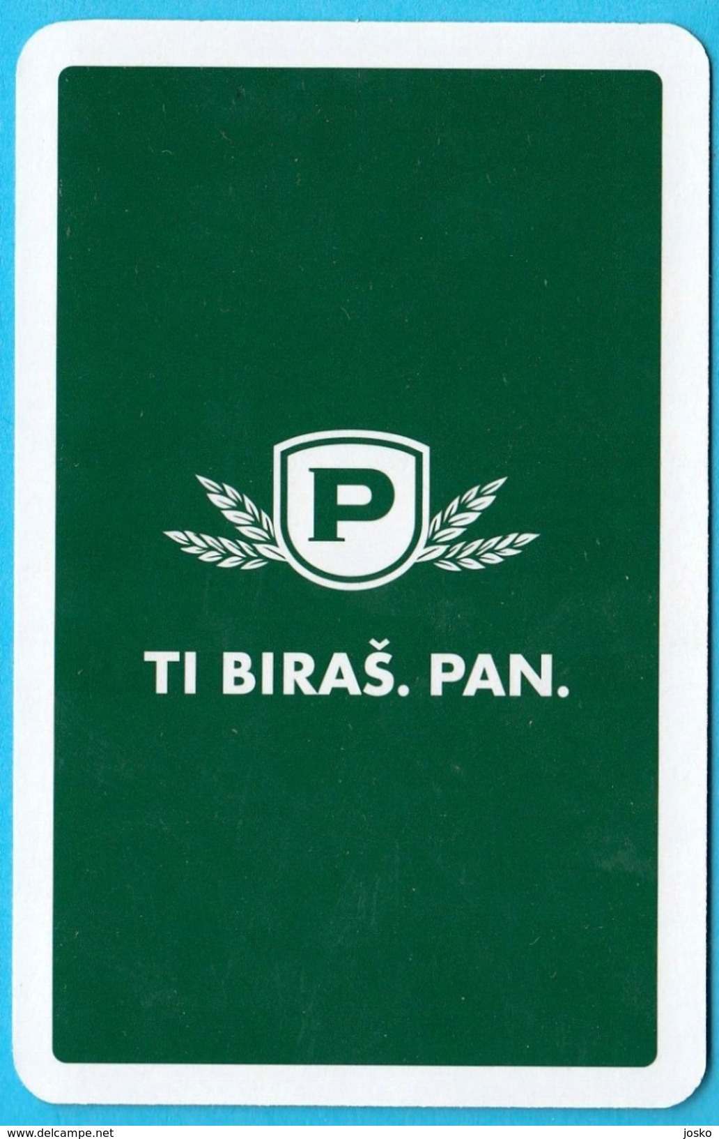 PAN BEER - Single Card ( Croatian Famous Beer Brand ) * Belot Swap Playing Cards * Bière Bier Cerveza Birra - Playing Cards (classic)