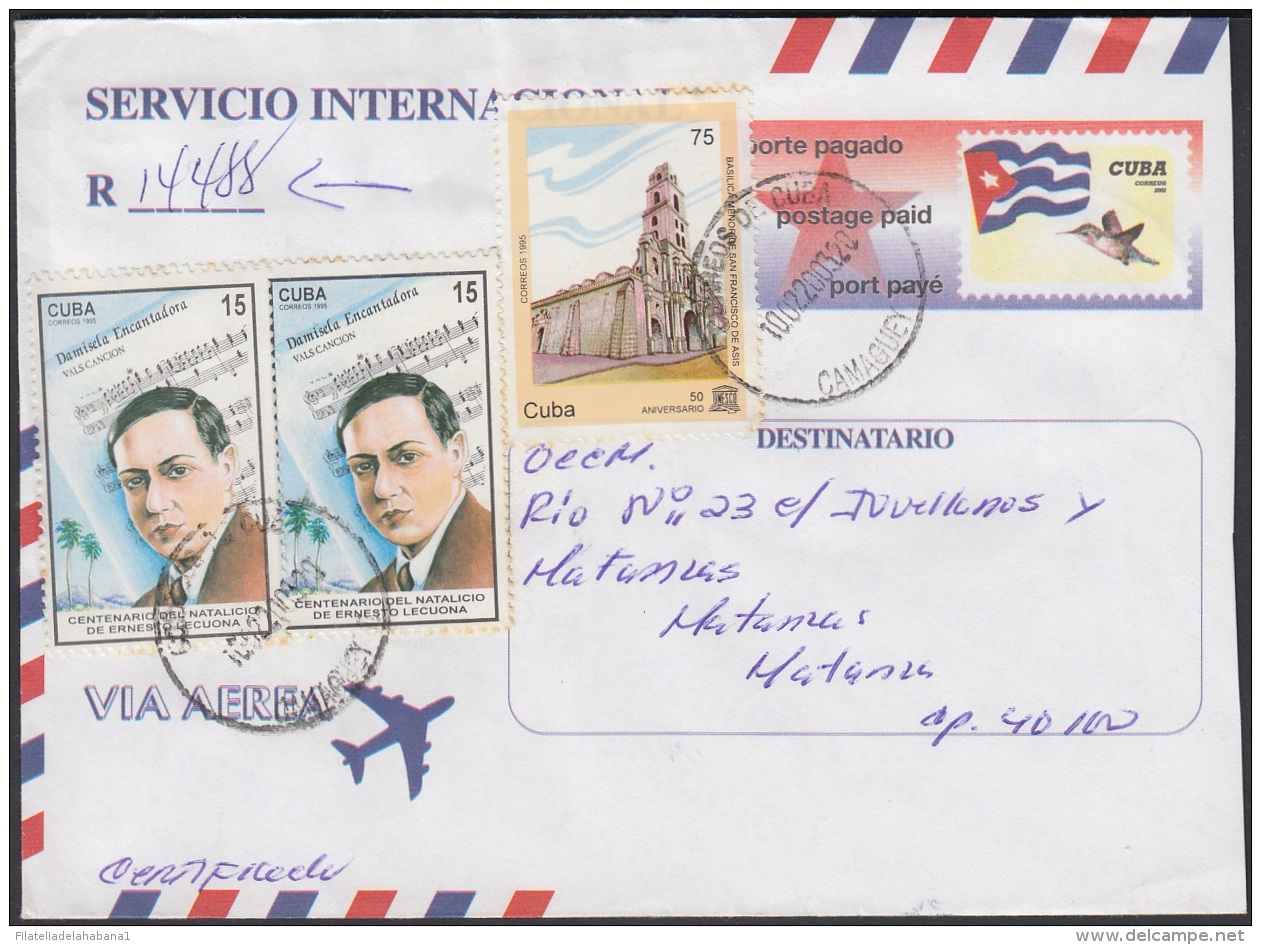 2001-EP-120 CUBA 2001. Ed.12. POSTAL STATIONERY COVER. SOBRE SERVICIO INTERNACIONAL. - Briefe U. Dokumente