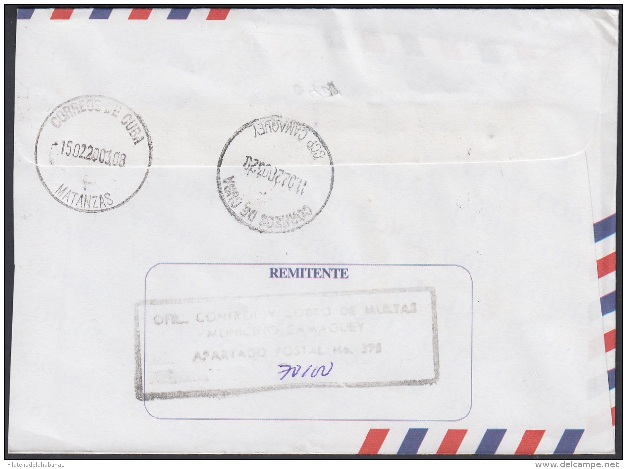 2001-EP-120 CUBA 2001. Ed.12. POSTAL STATIONERY COVER. SOBRE SERVICIO INTERNACIONAL. - Cartas & Documentos