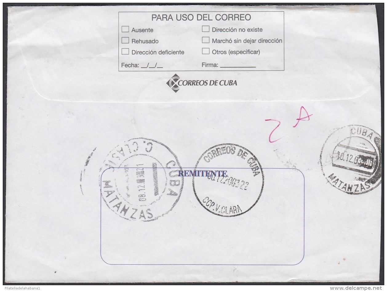 2001-EP-121 CUBA 2001. Ed.10. POSTAL STATIONERY COVER. SOBRE SERVICIO NACIONAL. - Lettres & Documents