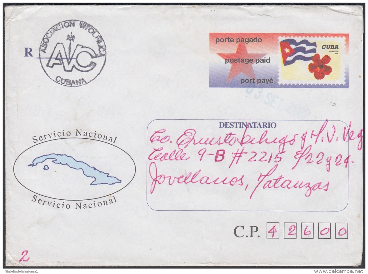 2001-EP-123 CUBA 2001. Ed.10. POSTAL STATIONERY COVER. SOBRE SERVICIO NACIONAL. - Brieven En Documenten