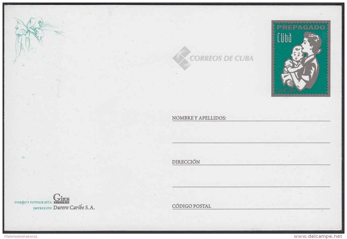 2004-EP-51 CUBA 2004. POSTAL STATIONERY MOTHER DAY SPECIAL DELIVERY. WITHOUT REVERSE. - Lettres & Documents