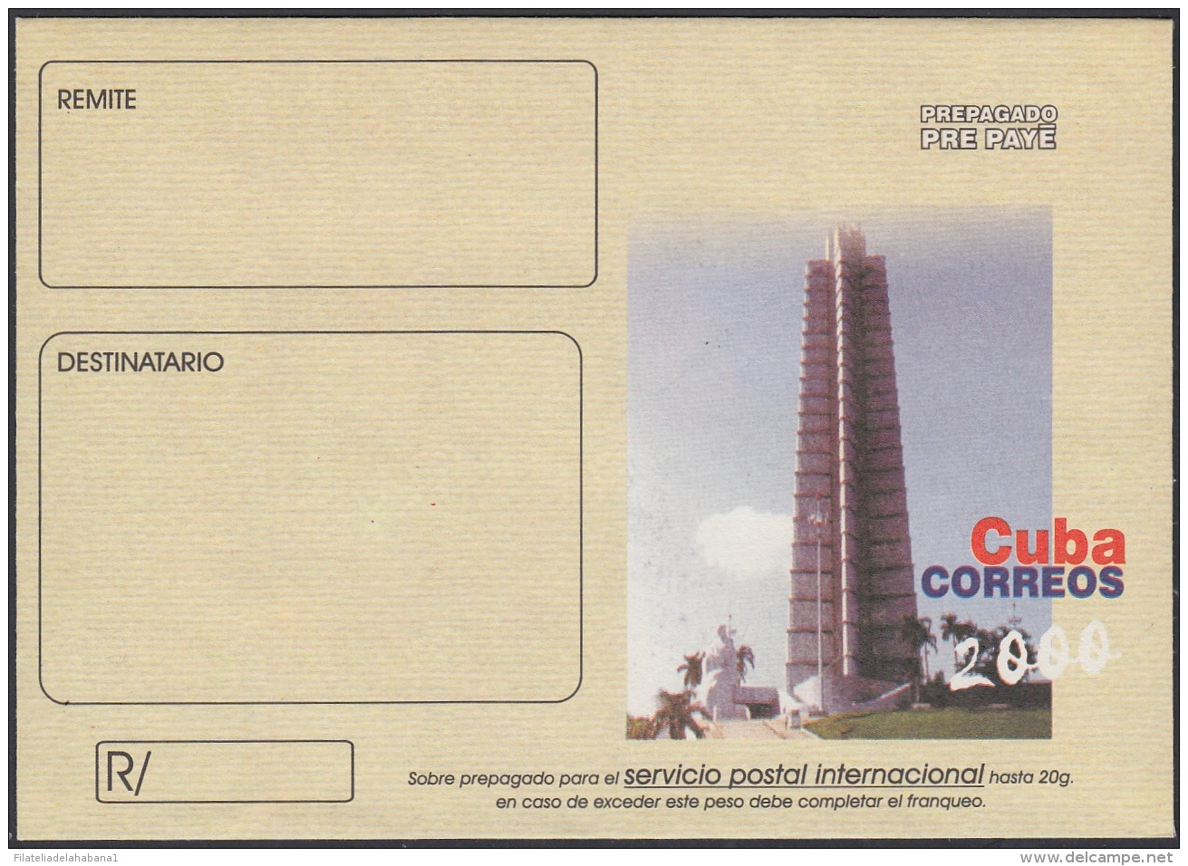 2000-EP-153 CUBA 2000. Ed.8. PLAZA DE LA REVOLUCION. - Covers & Documents