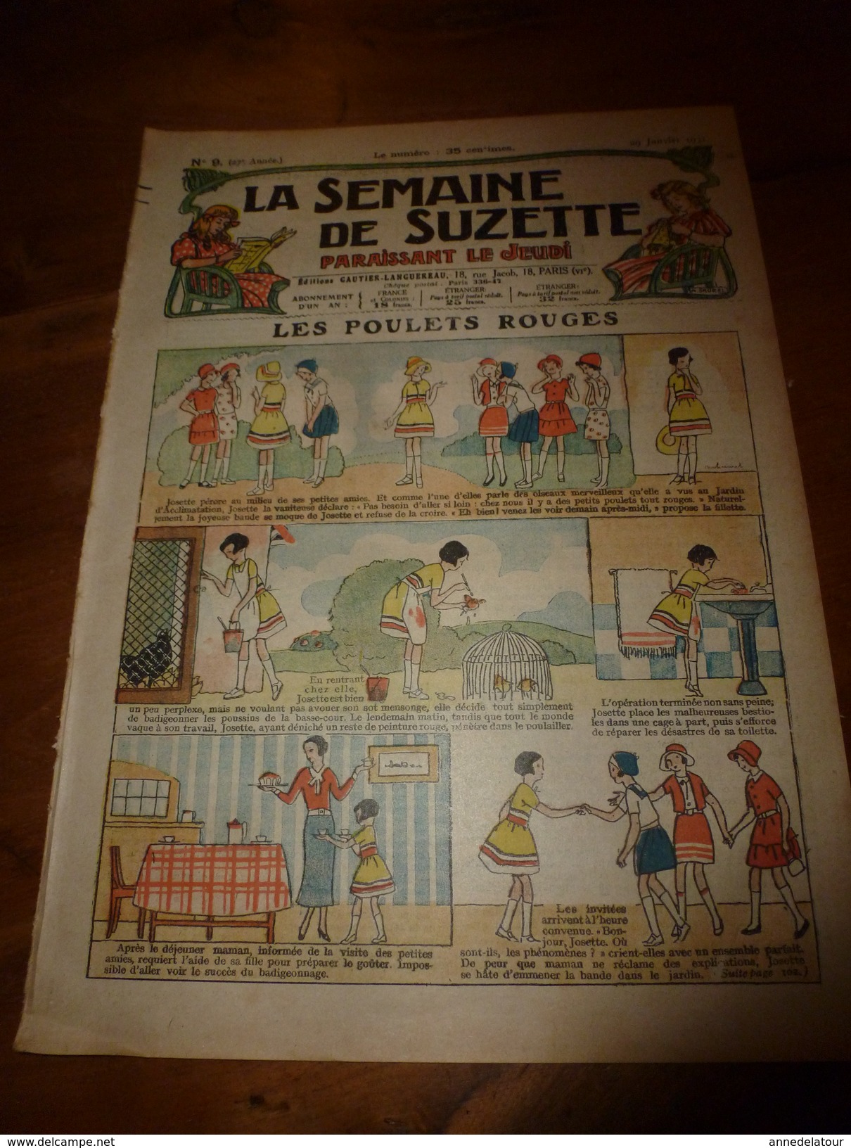 1931 LSDS  Bécassine Fait Du Scoutisme  (La Mauvaise Idée ); Les Poulets Rouges;  Etc - La Semaine De Suzette
