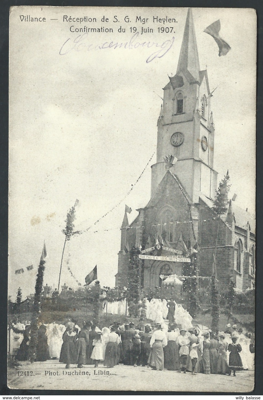 +++ CPA - VILLANCE - Réception De S.G.Mgr Heylen - Confirmation 19 Juin 1907   // - Libin