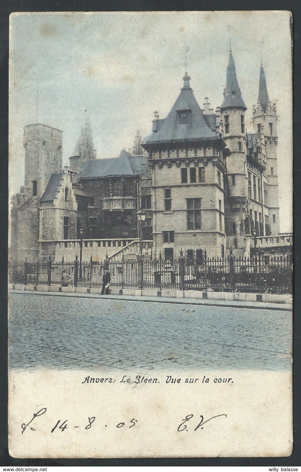 +++ CPA - ANVERS - ANTWERPEN - Le Steen - Vue Sur La Cour - Couleur 1905  // - Antwerpen