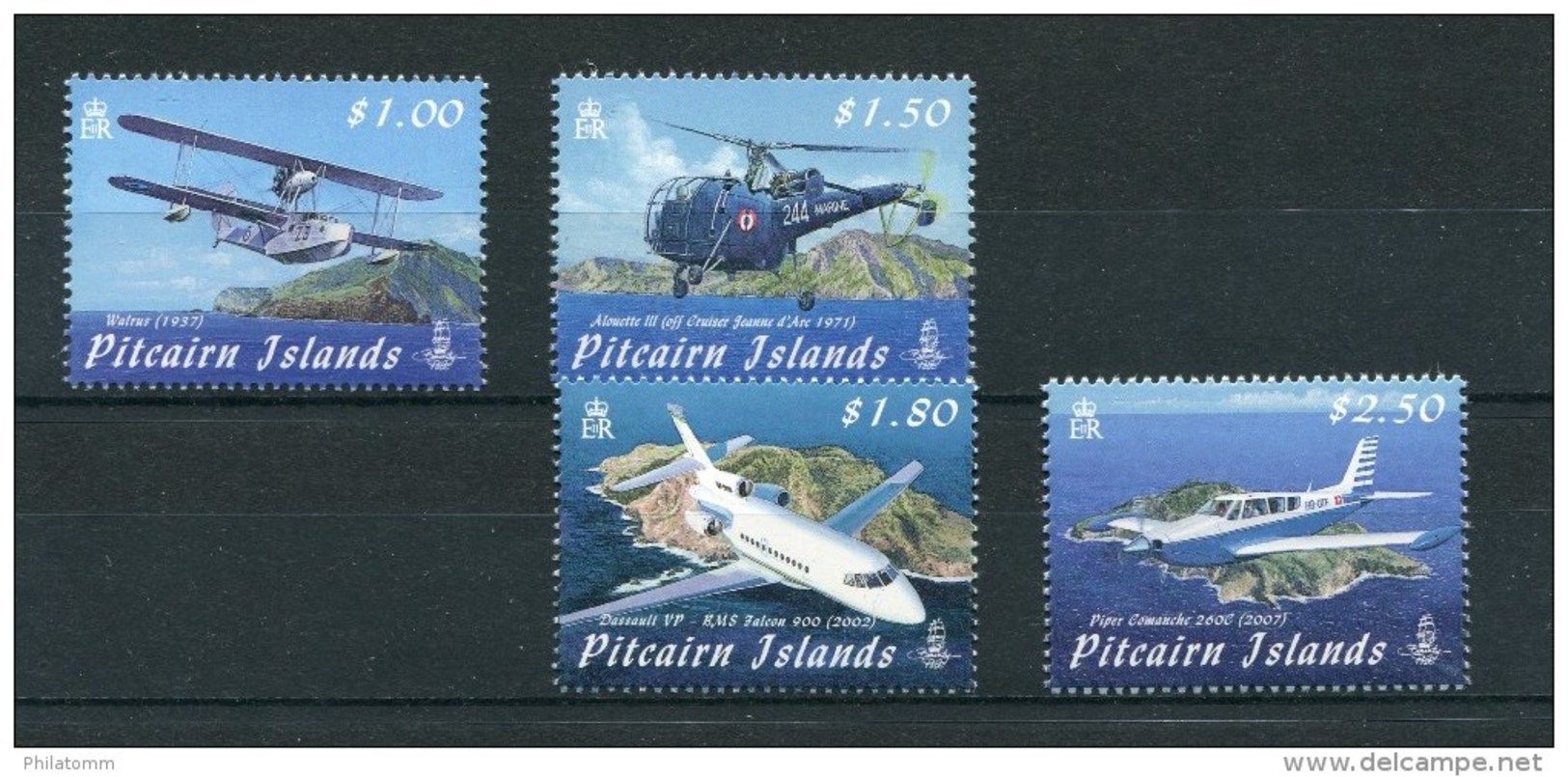 Pitcairn - Mi.Nr. 785 / 788 - "Luftfahrzeuge" ** / MNH (aus Dem Jahr 2009) - Pitcairninsel