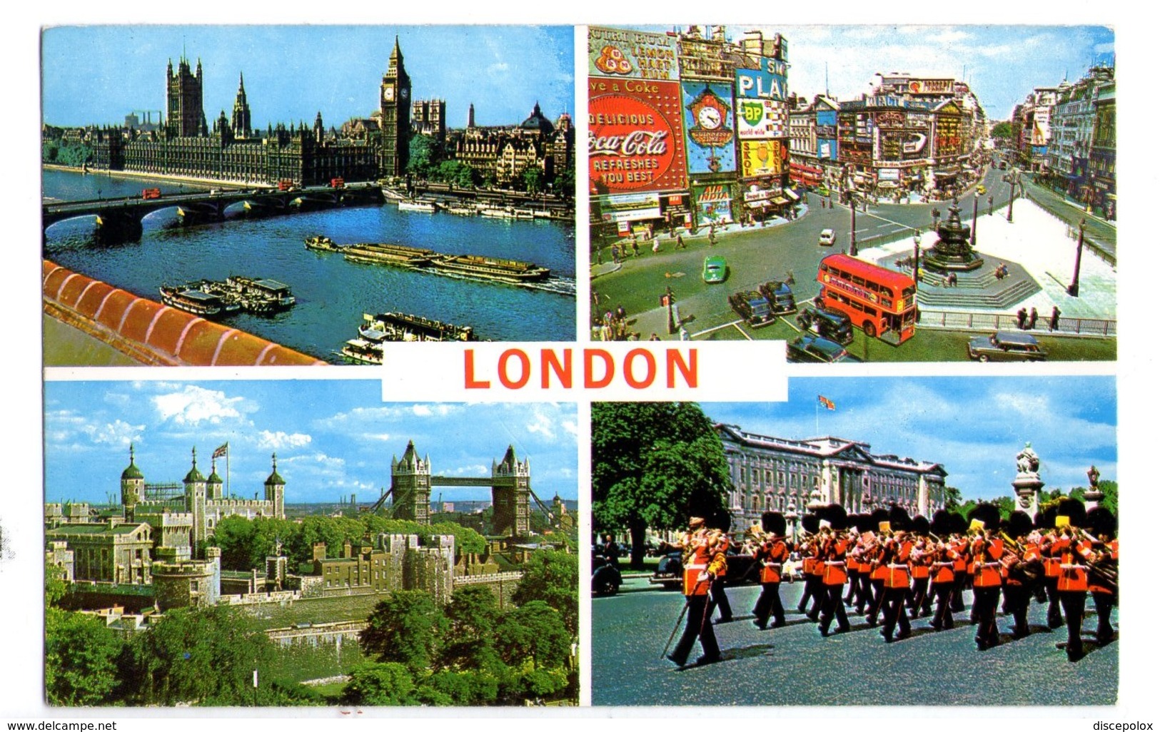 S2020 Postcard, Small Size - ENGLAND, LONDON, Piccadilly Circus, Guards Band Near Buckingham Palace _ NOT WRITED - Piccadilly Circus