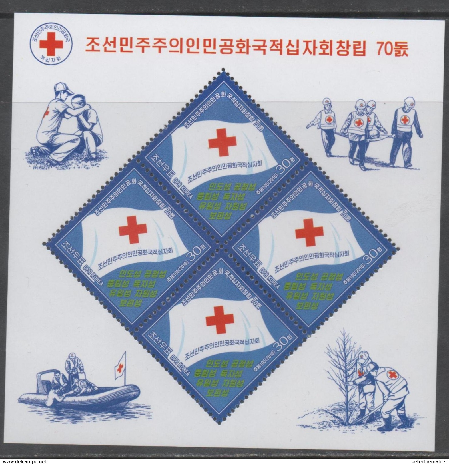 ORGANIZATIONS, 2016, MNH, RED CROSS, SHEETLET - Red Cross