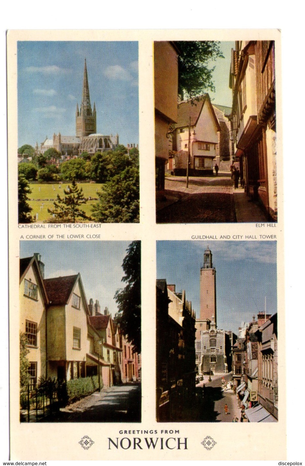 S2021 Postcard, Small Size - ENGLAND, Norfolk - Greetings From Norwich, Multiview _ NOT WRITED - Norwich