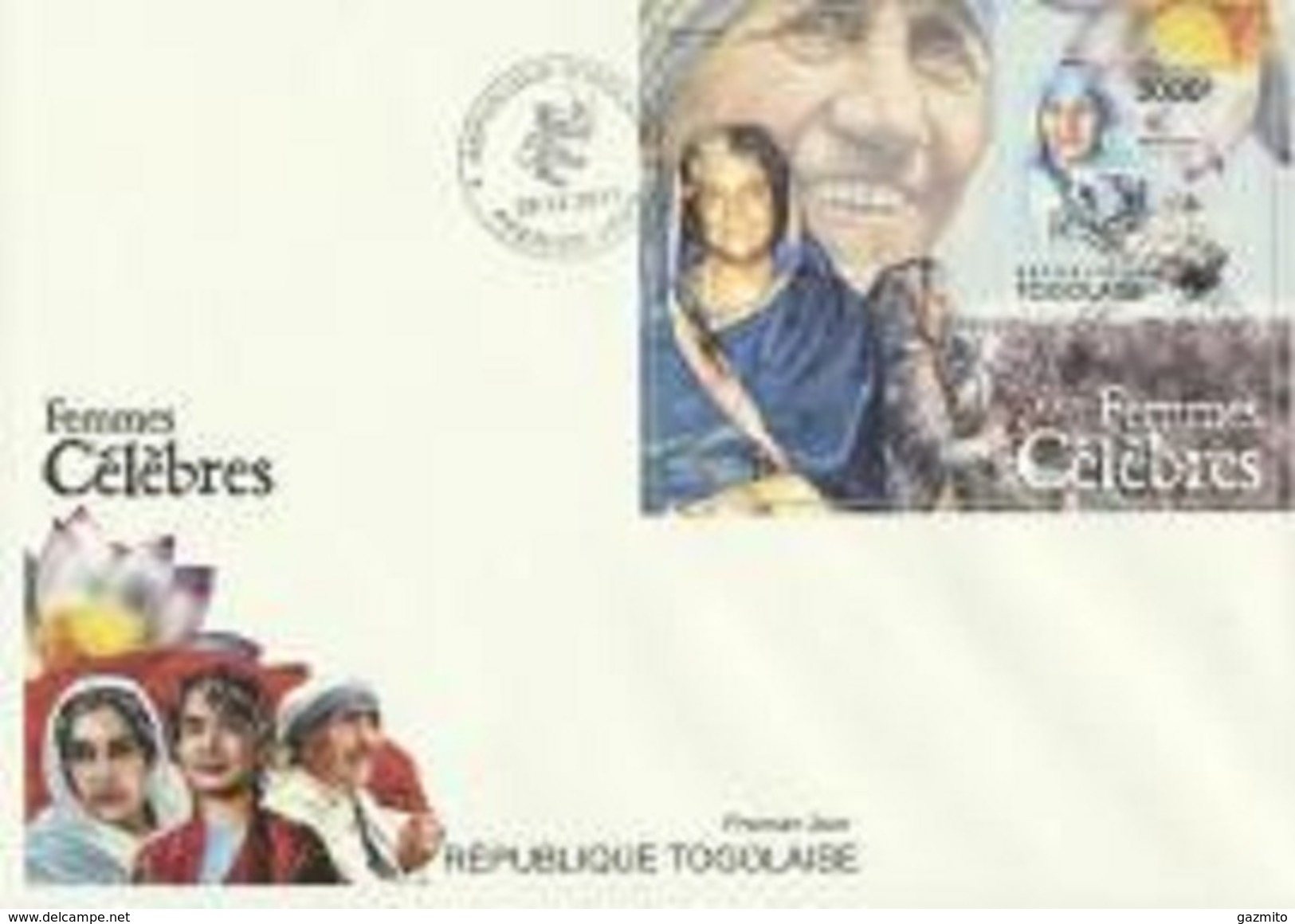 Togo 2011, Women, Indira Gandhi, Mother Teresa, BF In FDC - Mère Teresa